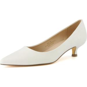 imageCUSHIONAIRE Womens Bay Kitten Heel Dress Shoe Memory Foam Wide Widths AvailableSmooth Cream
