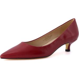imageCUSHIONAIRE Womens Bay Kitten Heel Dress Shoe Memory Foam Wide Widths AvailableSmooth Red