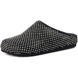 imageCUSHIONAIRE Womens Shimmer Rhinestone Bling Footbed Clog with ComfortBlack