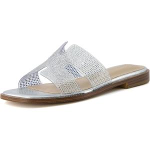 imageCUSHIONAIRE Womens Voyage slide sandal Memory Foam Wide Widths AvailableEmbellish Clear