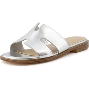 imageCUSHIONAIRE Womens Voyage slide sandal Memory Foam Wide Widths AvailableSilver