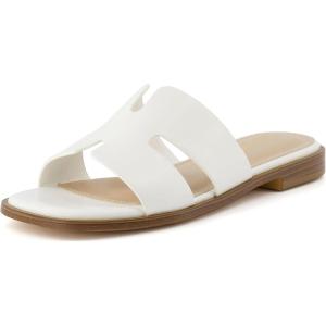 imageCUSHIONAIRE Womens Voyage slide sandal Memory Foam Wide Widths AvailableWhite