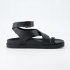 imageCUSHIONAIRE Womens Entry ankle wrap footbed sandal with Comfort Wide Widths AvailableBlack Smooth