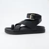 imageCUSHIONAIRE Womens Entry ankle wrap footbed sandal with Comfort Wide Widths AvailableBlack Smooth