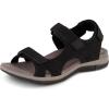 imageCUSHIONAIRE Womens Pace comfort footbed outdoor sandal with adjustable straps and Memory Foam Wide Widths AvailableBlack
