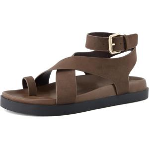 imageCUSHIONAIRE Womens Entry ankle wrap footbed sandal with Comfort Wide Widths AvailableEspresso Nubuck