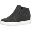 imageCUSHIONAIRE Womens Hart Hidden Wedge Sneaker Wide Width AvailableBlack Canvas