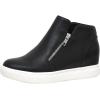 imageCUSHIONAIRE Womens Hart Hidden Wedge Sneaker Wide Width AvailableBlack Pu