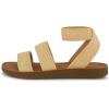 imageCUSHIONAIRE Womens Indego Stretch SandalNatural Raffia Gore