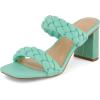 imageDunes  CUSHIONAIRE Technology Womens Iris braided Heel Sandal Memory Foam and Wide Widths AvailableAqua