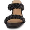 imageDunes  CUSHIONAIRE Technology Womens Iris braided Heel Sandal Memory Foam and Wide Widths AvailableBlack