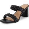 imageDunes  CUSHIONAIRE Technology Womens Iris braided Heel Sandal Memory Foam and Wide Widths AvailableBlack