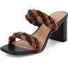 imageDunes  CUSHIONAIRE Technology Womens Iris braided Heel Sandal Memory Foam and Wide Widths AvailableBlackBrown