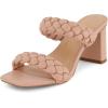 imageDunes  CUSHIONAIRE Technology Womens Iris braided Heel Sandal Memory Foam and Wide Widths AvailableBlush