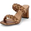 imageDunes  CUSHIONAIRE Technology Womens Iris braided Heel Sandal Memory Foam and Wide Widths AvailableBronze