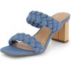 imageDunes  CUSHIONAIRE Technology Womens Iris braided Heel Sandal Memory Foam and Wide Widths AvailableDenim