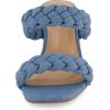 imageDunes  CUSHIONAIRE Technology Womens Iris braided Heel Sandal Memory Foam and Wide Widths AvailableDenim