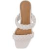 imageDunes  CUSHIONAIRE Technology Womens Iris braided Heel Sandal Memory Foam and Wide Widths AvailableIvory