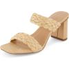 imageDunes  CUSHIONAIRE Technology Womens Iris braided Heel Sandal Memory Foam and Wide Widths AvailableRaffia