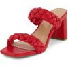 imageDunes  CUSHIONAIRE Technology Womens Iris braided Heel Sandal Memory Foam and Wide Widths AvailableRed