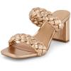 imageDunes  CUSHIONAIRE Technology Womens Iris braided Heel Sandal Memory Foam and Wide Widths AvailableRose Gold