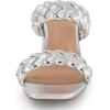 imageDunes  CUSHIONAIRE Technology Womens Iris braided Heel Sandal Memory Foam and Wide Widths AvailableSilver