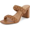 imageDunes  CUSHIONAIRE Technology Womens Iris braided Heel Sandal Memory Foam and Wide Widths AvailableTan