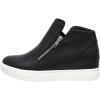 imageCUSHIONAIRE Womens Hart Hidden Wedge Sneaker Wide Width AvailableBlack Pu