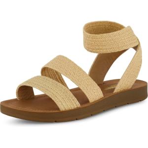 imageCUSHIONAIRE Womens Indego Stretch SandalNatural Raffia Gore