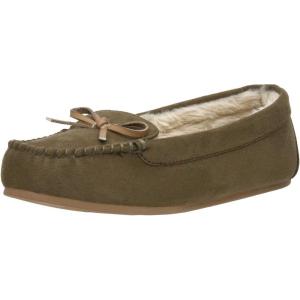 imageCushionaire Womens Sabina Moccasin Slipper Memory FoamKhaki