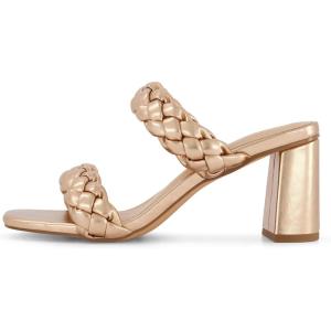 imageDunes  CUSHIONAIRE Technology Womens Iris braided Heel Sandal Memory Foam and Wide Widths AvailableRose Gold