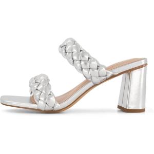 imageDunes  CUSHIONAIRE Technology Womens Iris braided Heel Sandal Memory Foam and Wide Widths AvailableSilver