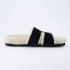 imageCUSHIONAIRE Cuddle Fur Slippers for Women Faux Shearling Slide Sandal Memory Foam Wide Widths AvailableBlack