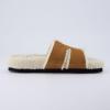 imageCUSHIONAIRE Cuddle Fur Slippers for Women Faux Shearling Slide Sandal Memory Foam Wide Widths AvailableRust