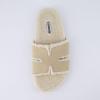imageCUSHIONAIRE Cuddle Fur Slippers for Women Faux Shearling Slide Sandal Memory Foam Wide Widths AvailableSand