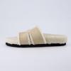 imageCUSHIONAIRE Cuddle Fur Slippers for Women Faux Shearling Slide Sandal Memory Foam Wide Widths AvailableSand