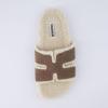 imageCUSHIONAIRE Cuddle Fur Slippers for Women Faux Shearling Slide Sandal Memory Foam Wide Widths AvailableTaupe