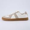 imageCUSHIONAIRE Womens Bailey lace up Sneaker Comfort Foam Wide Widths AvailableWhiteGrey