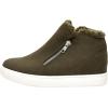 imageCUSHIONAIRE Womens Heaven Hidden Wedge Faux Shearling Sneaker Memory FoamOlive