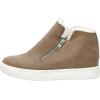 imageCUSHIONAIRE Womens Heaven Hidden Wedge Faux Shearling Sneaker Memory FoamTaupe