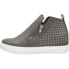 imageCUSHIONAIRE Womens Hollywood studded Hidden Wedge sneaker Memory FoamGrey