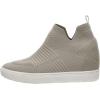 imageCUSHIONAIRE Womens Hoyt Knit Hidden Wedge Sneaker Memory Foam ampamp Wide Width AvailableNatural