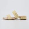 imageCUSHIONAIRE Womens Niki Raffia low block heel sandal Memory Foam and Wide Widths AvailableNatural