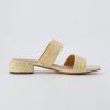 imageCUSHIONAIRE Womens Niki Raffia low block heel sandal Memory Foam and Wide Widths AvailableNatural
