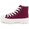 imageCUSHIONAIRE Womens Vespa high top Canvas Sneaker Memory Foam and Side ZipperBurgundy Zip