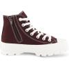 imageCUSHIONAIRE Womens Vespa high top Canvas Sneaker Memory Foam and Side ZipperChocolate Zip