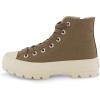 imageCUSHIONAIRE Womens Vespa high top Canvas Sneaker Memory Foam and Side ZipperOlive Zip