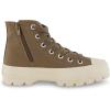 imageCUSHIONAIRE Womens Vespa high top Canvas Sneaker Memory Foam and Side ZipperOlive Zip