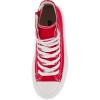 imageCUSHIONAIRE Womens Vespa high top Canvas Sneaker Memory Foam and Side ZipperRed Zip