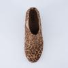 imageDunes Womens Zoey Wedge Bootie Soft Vegan Suede Easy SlipOn Design Memory Foam Wide Widths AvailableLeopard